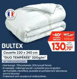 Pro&Cie BULTEX Couette 220 x 240 cm offre