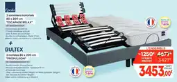Pro&Cie Epeda 2 sommiers motorisés 80 x 200 cm "ESCAPADE RELAX" + BULTTEX 2 matelas 80 x 200 cm "PROPULSION" offre