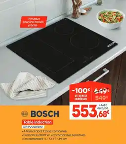 Pro&Cie Bosch table induction offre