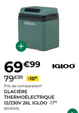 Feu Vert IGLOO GLACIÈRE THERMOÉLECTRIQUE offre