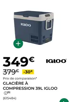 Feu Vert IGLOO GLACIÈRE À COMPRESSION 39L offre