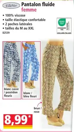 Norma ElleNor Pantalon fluide femme offre
