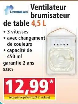 Norma LIFETIME AIR Ventilateur brumisateur offre