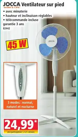Norma JOCCA Ventilateur sur pied offre
