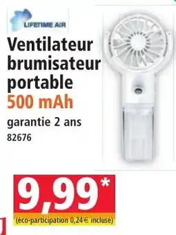 Norma LIFETIME AIR Ventilateur brumisateur portable offre