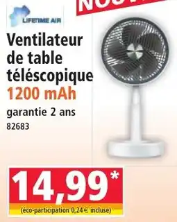 Norma LIFETIME AIR Ventilateur de table télescopique offre