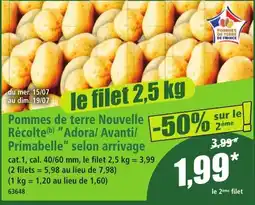 Norma Pommes de terre Nouvelle Récolte offre