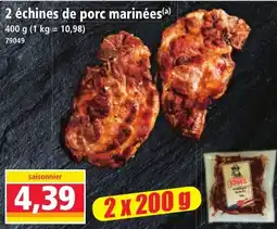 Norma Daves Johns 2 échines de porc marinées offre