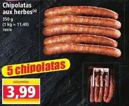 Norma Chipolatas aux herbes offre
