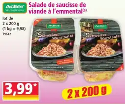 Norma Adler Salade de saucisse de viande à l'emmental offre