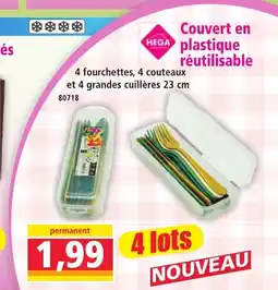 Norma Hega couvert en plastique réutilisable offre