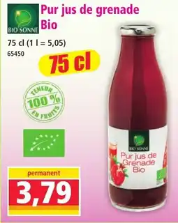 Norma BIO SONNE Pur jus de Grenade Bio offre