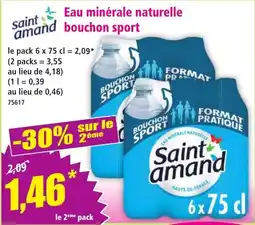 Norma Saint amand Eau minérale naturelle bouchon sport offre