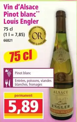 Norma Louis Engler Vin d'Alsace Pinot blanc offre