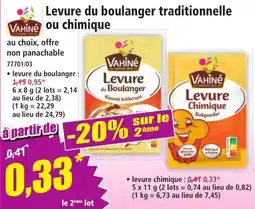 Norma Vahiné Levure du Boulanger offre