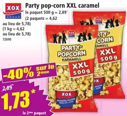 Norma XOX Party pop-corn XXL caramel offre