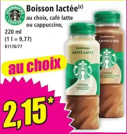 Norma STARBUCKS Boisson lactée offre