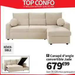 Conforama Canapé d'angle convertible Jade offre