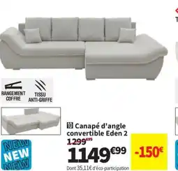 Conforama Canapé d'angle convertible Eden 2 offre