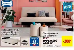 Conforama Banquette-lit Clic-Clac Plume offre