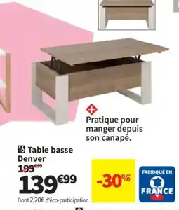 Conforama Table basse Denver offre