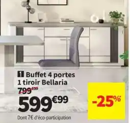 Conforama Buffet 4 portes 1 tiroir Bellaria offre