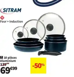 Conforama SITRAM 10 pièces Aluminium offre