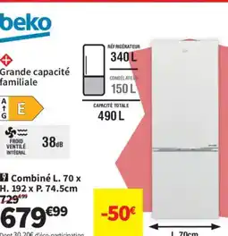 Conforama BEKO Combiné offre