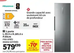 Conforama HISENSE 1 porte offre
