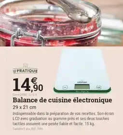 Espace emeraude Le pratique balance de cuisine électronique offre
