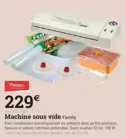 Espace emeraude Reber Machine sous vide Family offre