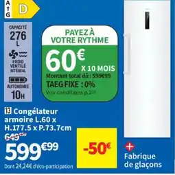 Conforama Congélateur armoire offre