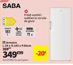 Conforama SABA Armoire offre
