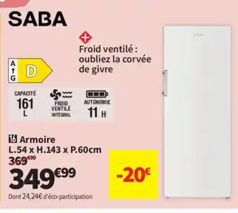 Conforama SABA Armoire offre