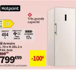 Conforama HOTPOINT Armoire offre