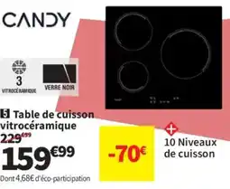 Conforama CANDY Table de cuisson vitrocéramique offre