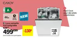Conforama CANDY Lave vaisselle Full intégrable offre