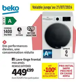 Conforama BEKO Lave-linge frontal offre