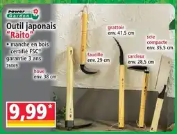 Norma Powerplus garden outil japonais raito - houe offre