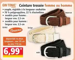 Norma Ceinture tressée femme ou homme offre