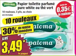 Norma Papier toilette parfumé pure white ou thé vert offre