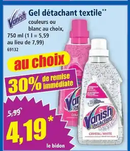 Norma Vanish gel détachant textile couleurs offre
