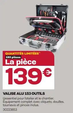 Gedimat Valise alu 153 outils offre