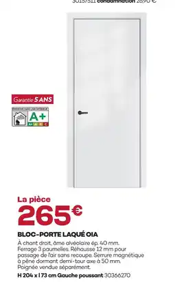 Gedimat Bloc-porte laqué oia offre