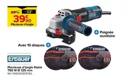 Castorama Erbauer meuleuse d’angle filaire 750 w ø 125 mm offre