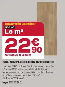 Gedimat Sol vinyle efloor intense 33 offre