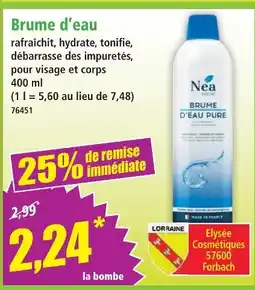 Norma Nea brume d'eau offre