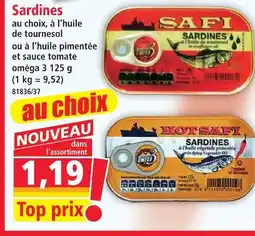 Norma Safi sardines offre
