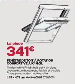Gedimat Velux fenêtre de toit à rotation confort ggl offre