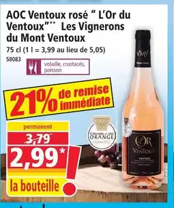 Norma Aoc ventoux rosé 'l’or du ventoux' offre